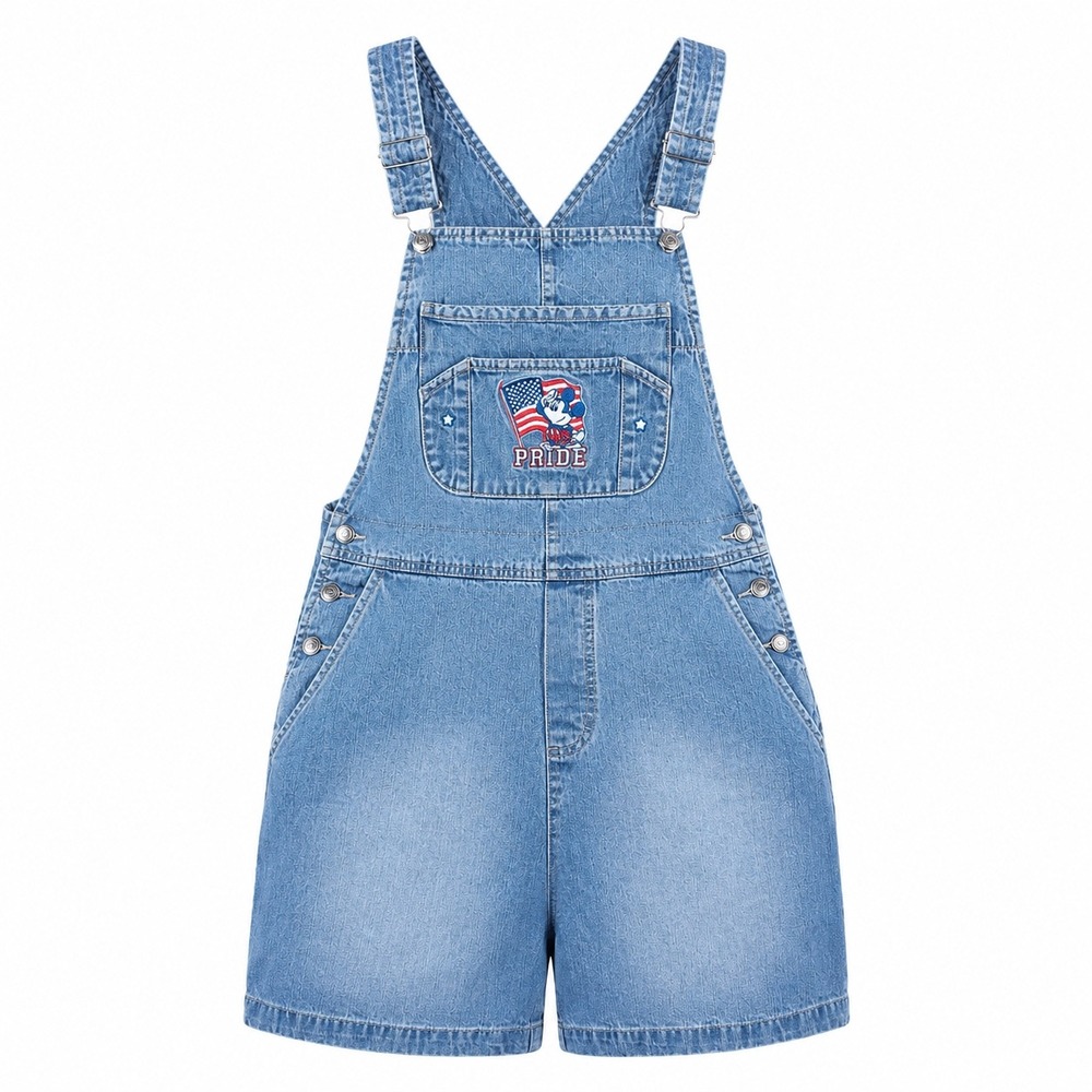 Disney Mickey Mouse Pride Americana Denim Shortalls overalls women Medium‎ denim